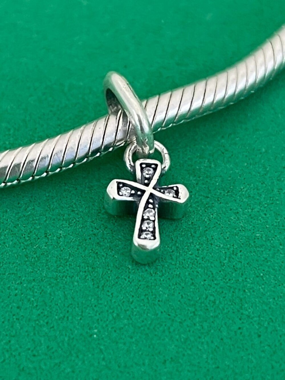 Authentic Pandora Me Sparkling Cross Mini Dangle Charm